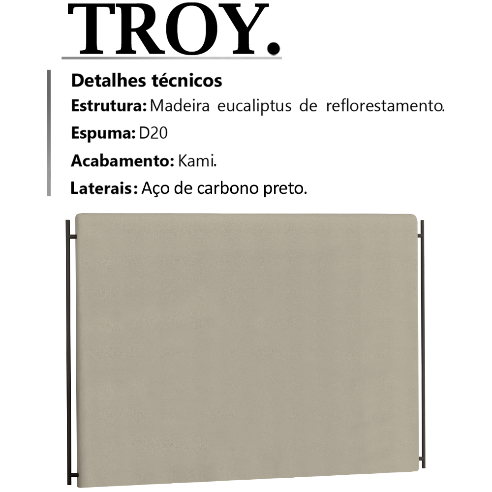 Cabeceira Casal 140 cm Troy Veludo SL 940 Peer