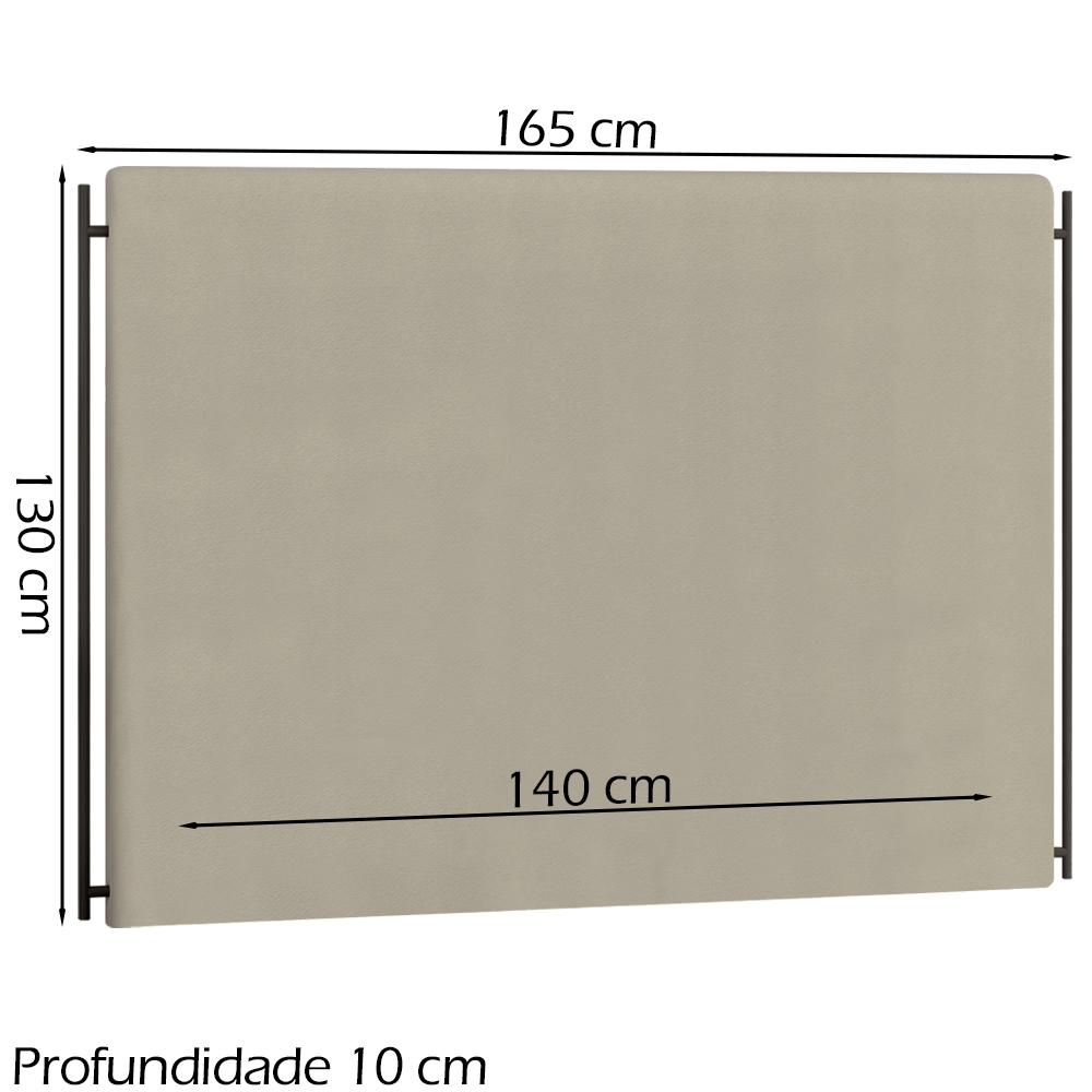 Cabeceira Casal 140 cm Troy Veludo SL 940 Peer