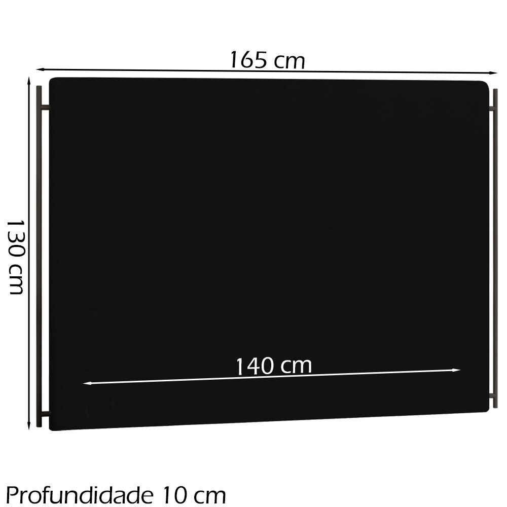 Cabeceira Casal 140 cm Troy Veludo SL 944 Peer