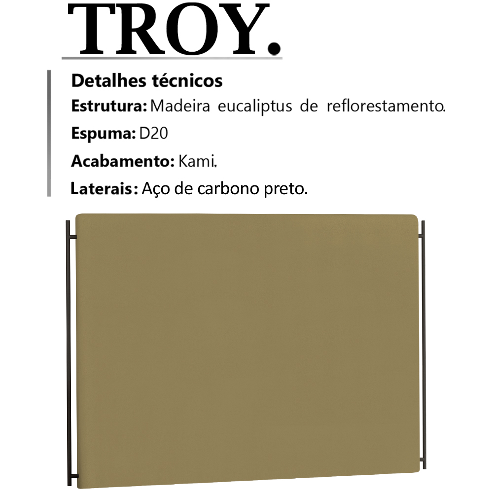 Cabeceira Casal 140 cm Troy Veludo SL 945 Peer