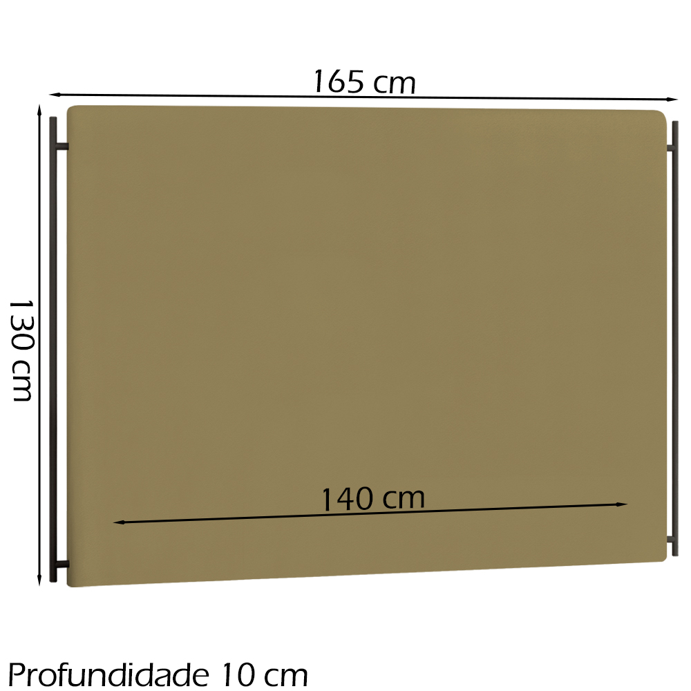 Cabeceira Casal 140 cm Troy Veludo SL 945 Peer