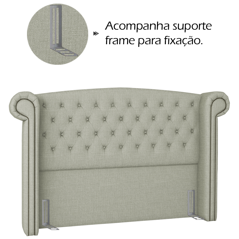 Cabeceira Casal 140 cm Valenn Linho SL 76 Peer