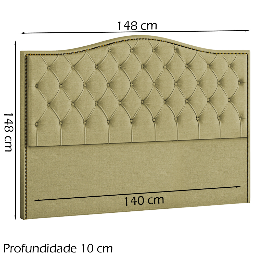 Cabeceira Casal 140 cm Vien Linho SL 75 Peer