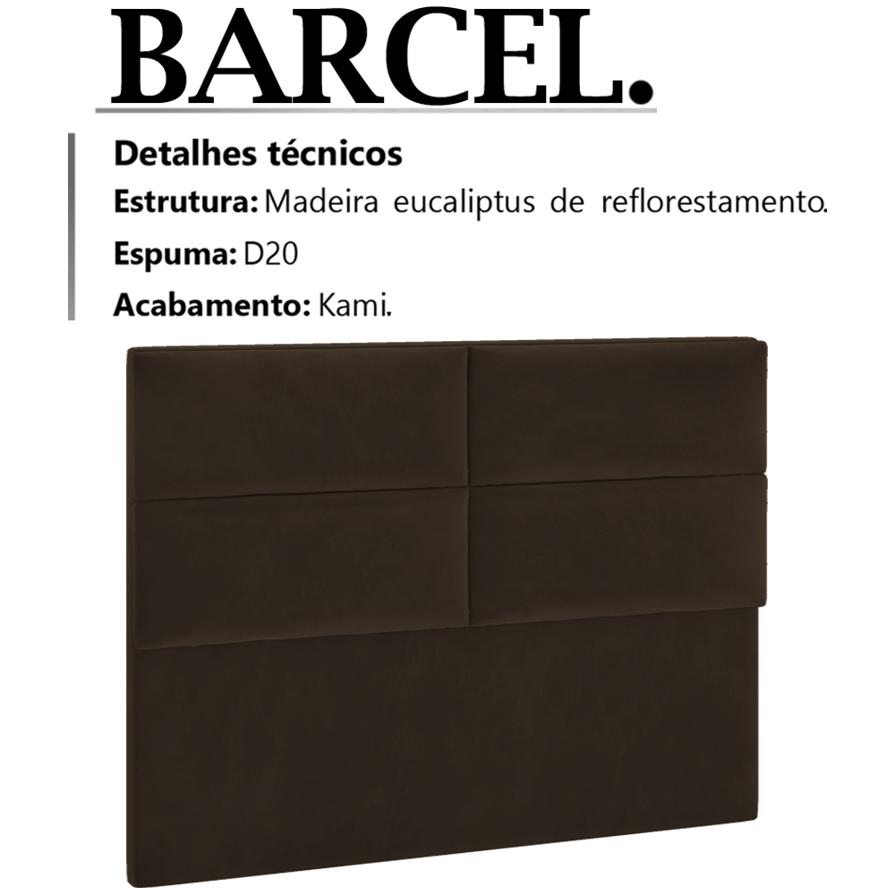 Cabeceira Queen 160 cm Barcel Veludo SL 942 Peer