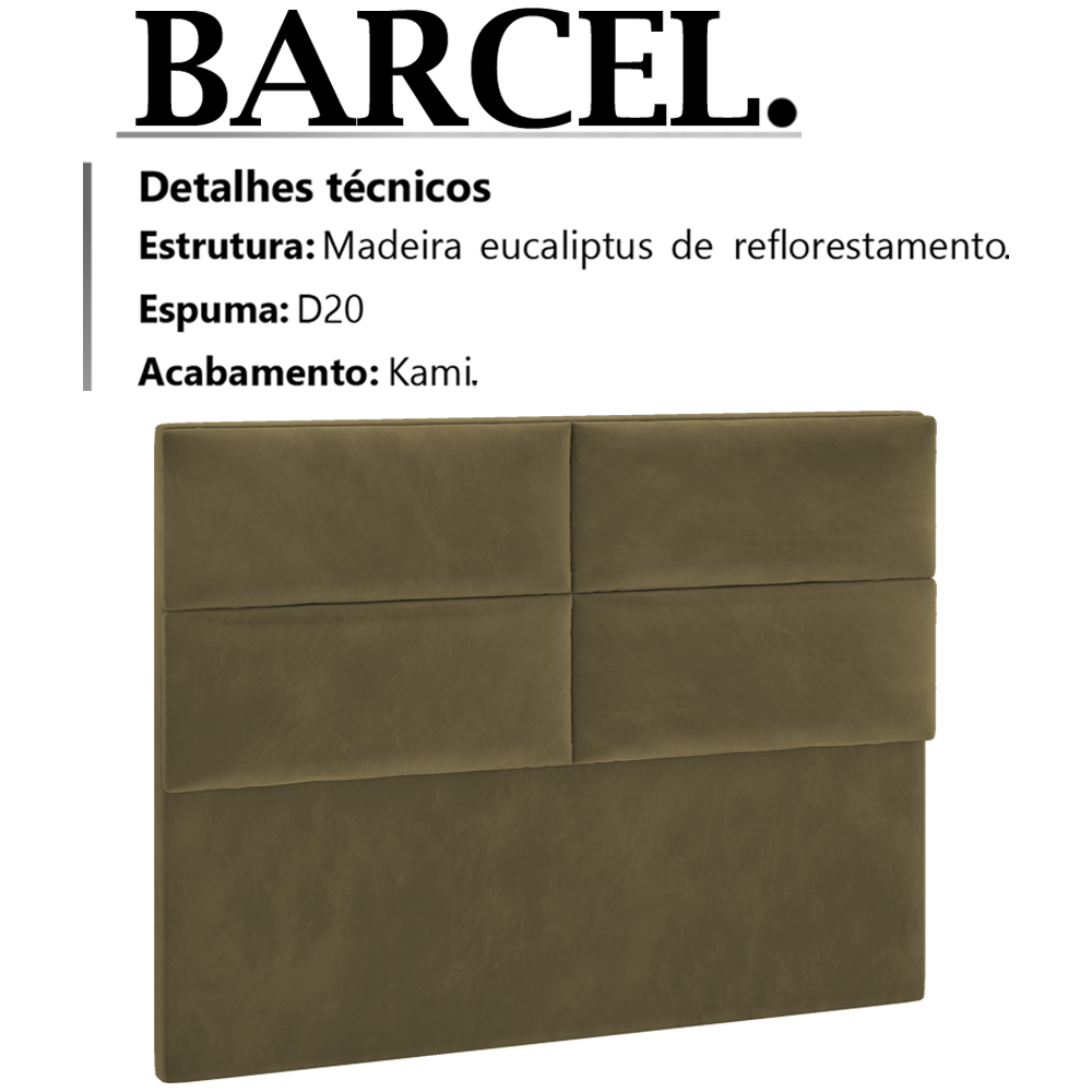 Cabeceira Queen 160 cm Barcel Veludo SL 945 Peer