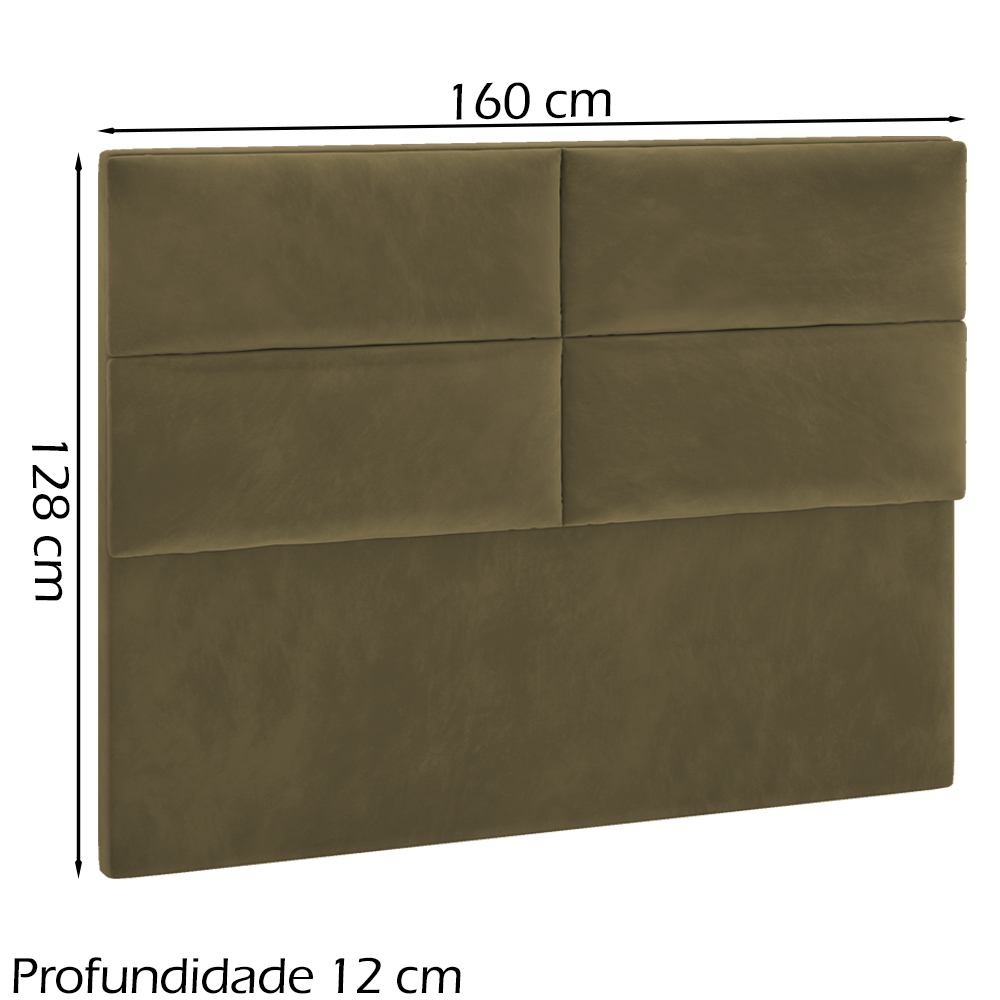Cabeceira Queen 160 cm Barcel Veludo SL 945 Peer