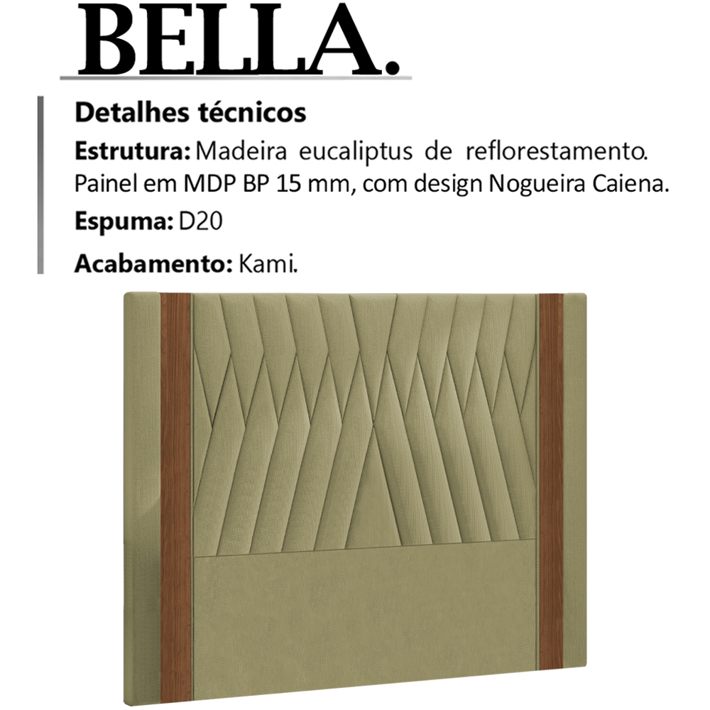 Cabeceira Queen 160 cm Bella Linho SL 75 Peer