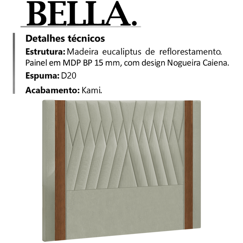 Cabeceira Queen 160 cm Bella Linho SL 76 Peer