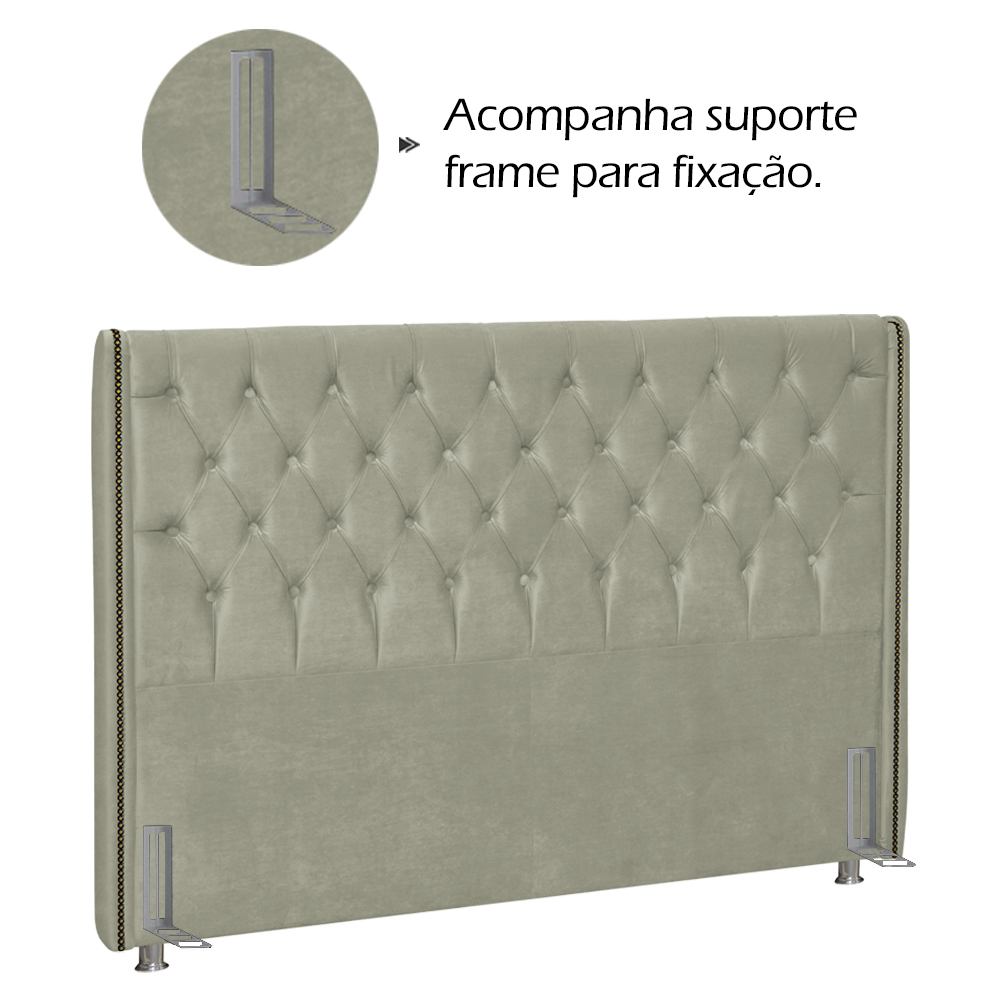 Cabeceira Queen 160 cm Firezz Veludo SL 940 Peer