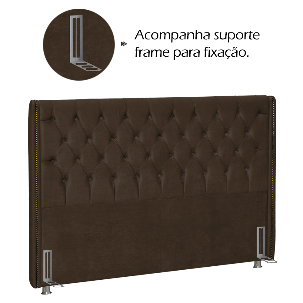 Cabeceira Queen 160 cm Firezz Veludo SL 942 Peer