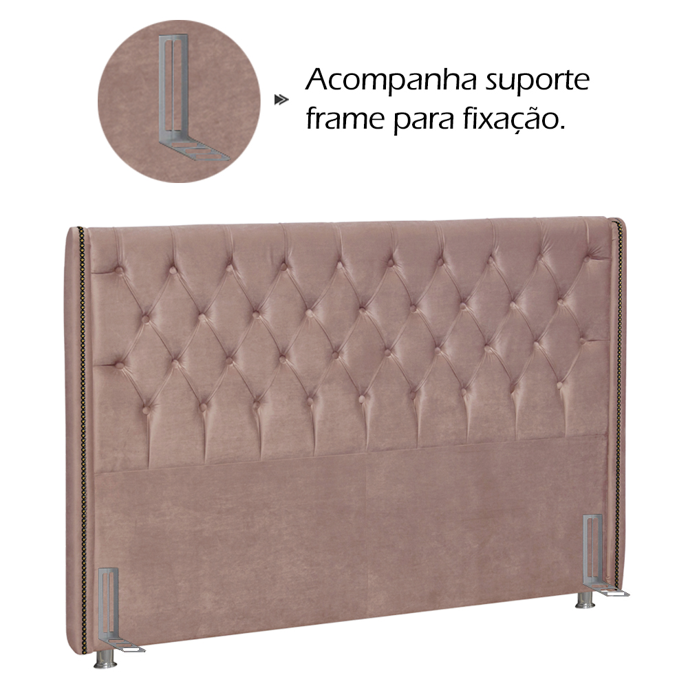 Cabeceira Queen 160 cm Firezz Veludo SL 949 Peer