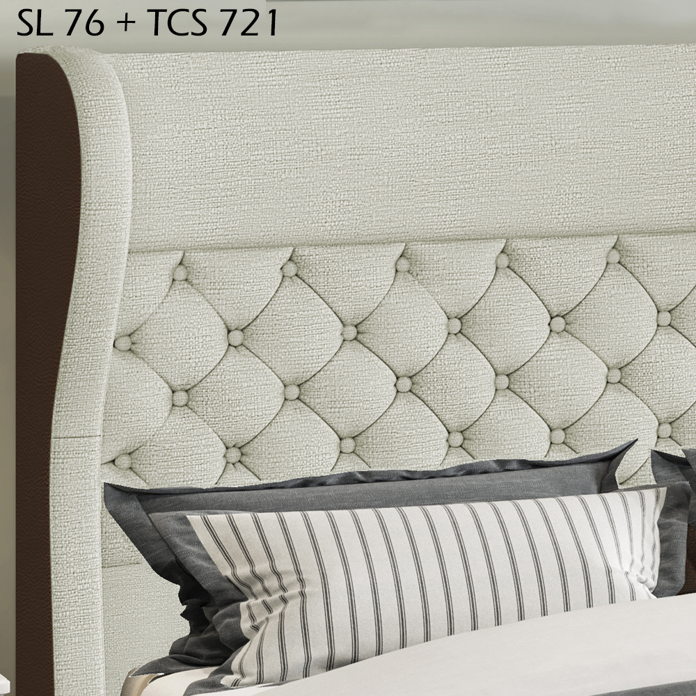 Cabeceira Queen 160 cm Hav Linho E Corano SL 76 TCS 721 Peer