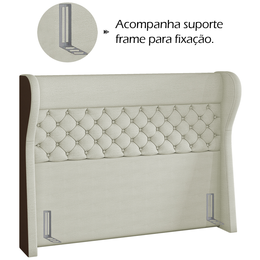 Cabeceira Queen 160 cm Hav Linho E Corano SL 76 TCS 721 Peer