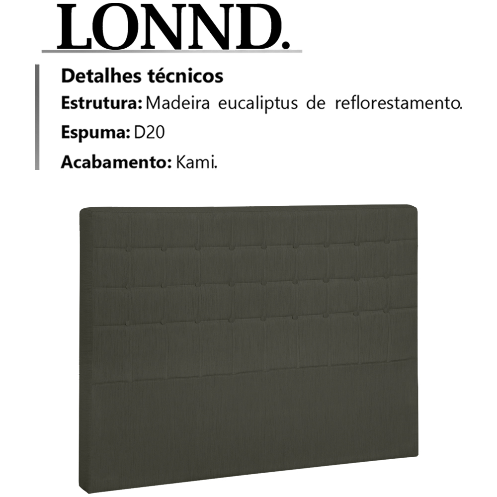 Cabeceira Queen 160 cm Lonnd Linho SL 74 Peer