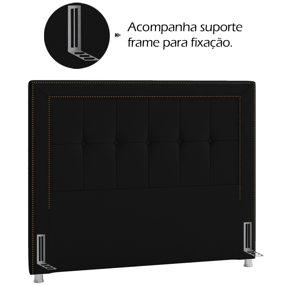 Cabeceira Queen 160 cm Napoll Veludo SL 944 Peer