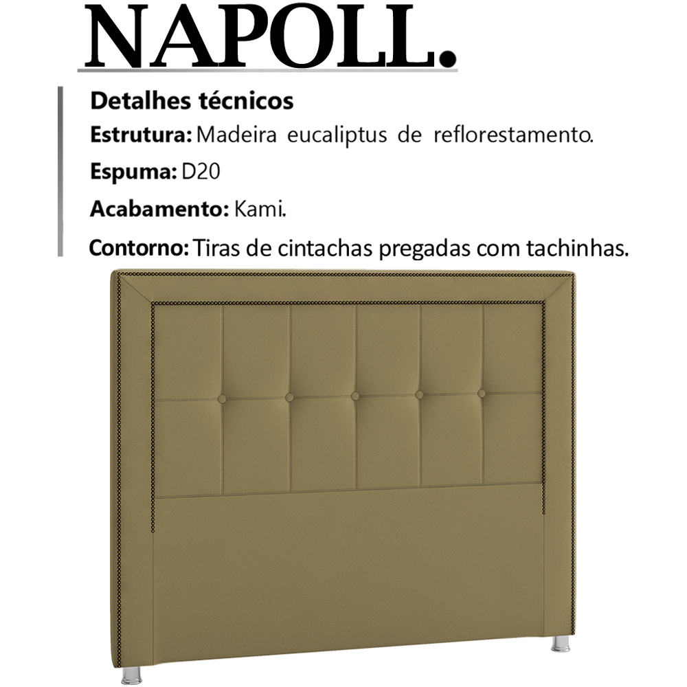 Cabeceira Queen 160 cm Napoll Veludo SL 945 Peer