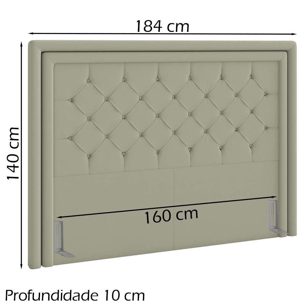 Cabeceira Queen 160 cm Padov Veludo SL 940 Peer