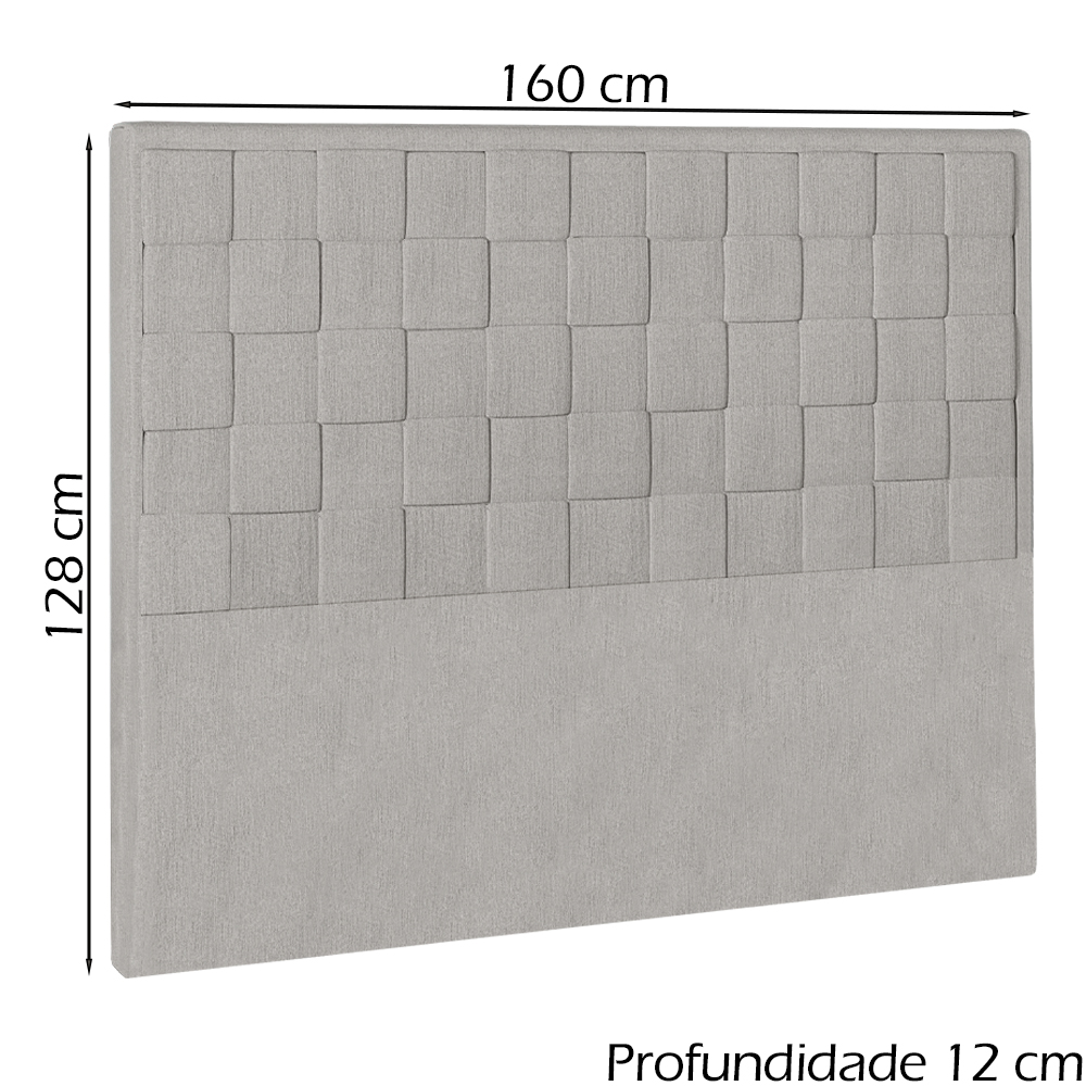 Cabeceira Queen 160 cm Priss Linho SL 76 Peer