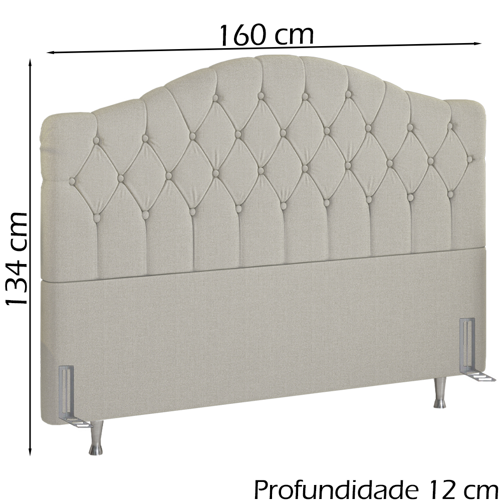 Cabeceira Queen 160 cm Room Linho SL 76 Peer