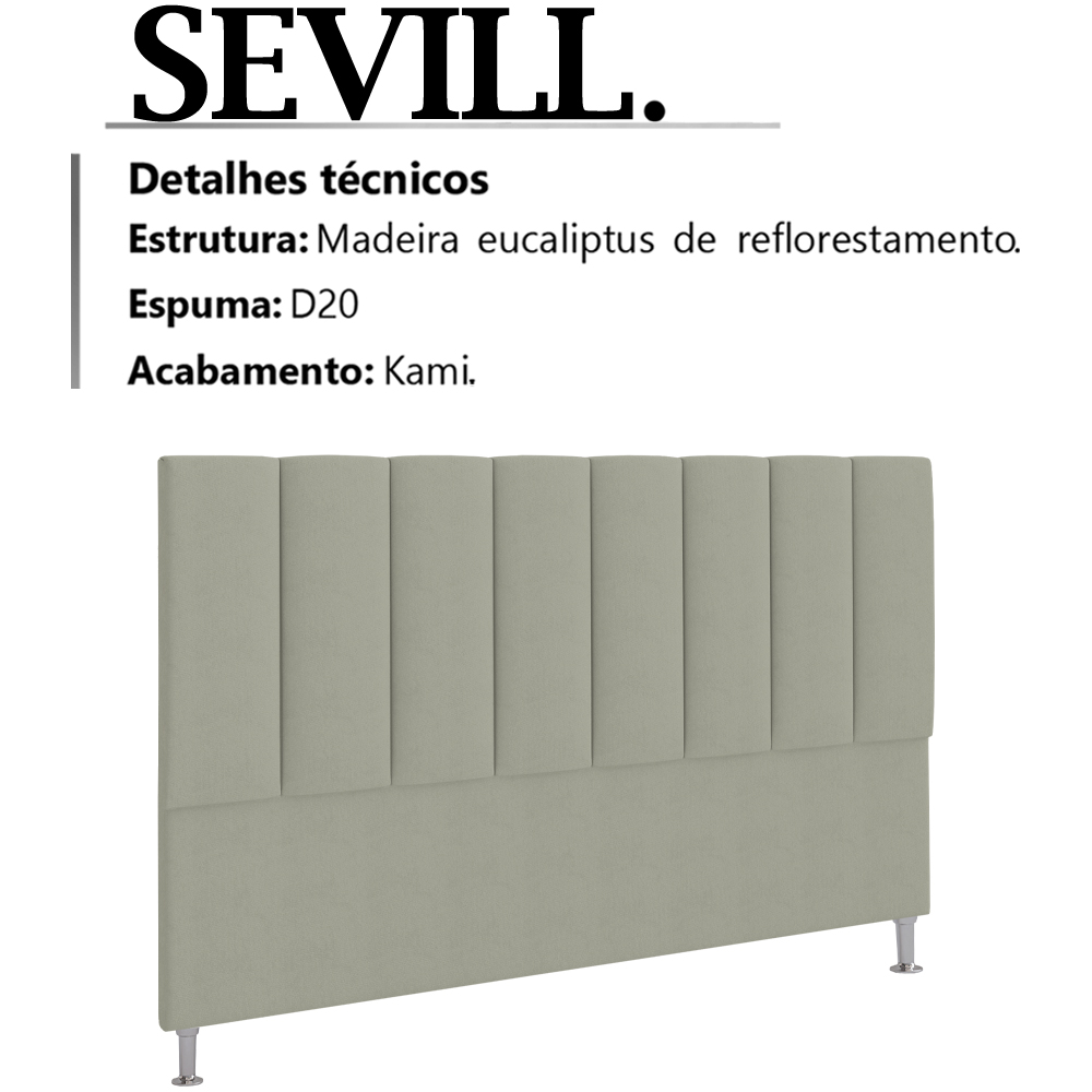 Cabeceira Queen 160 cm Sevill Veludo SL 940 Peer