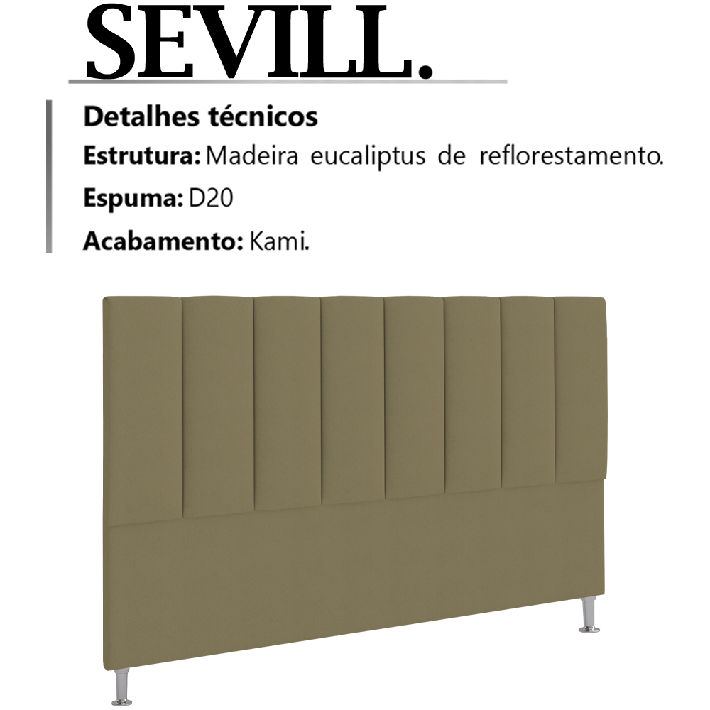 Cabeceira Queen 160 cm Sevill Veludo SL 945 Peer