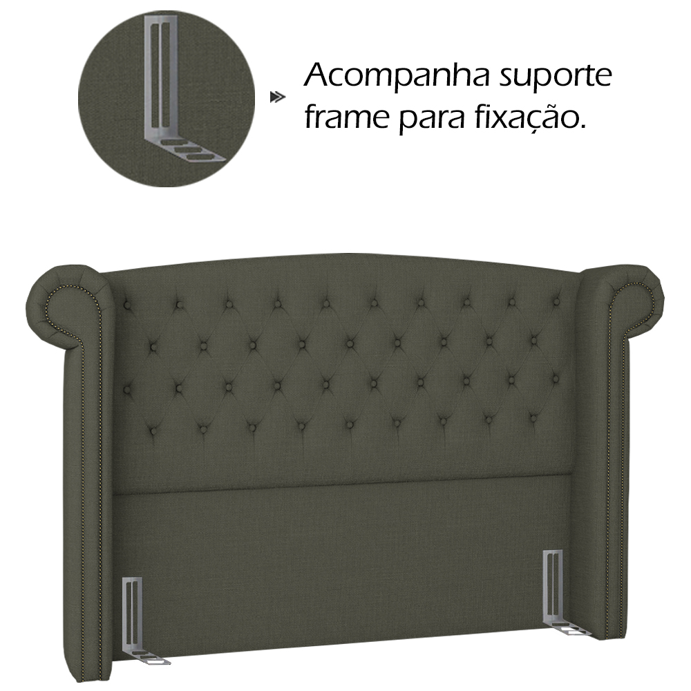 Cabeceira Queen 160 cm Valenn Linho SL 74 Peer