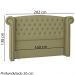 Cabeceira Queen 160 cm Valenn Linho SL 75 Peer