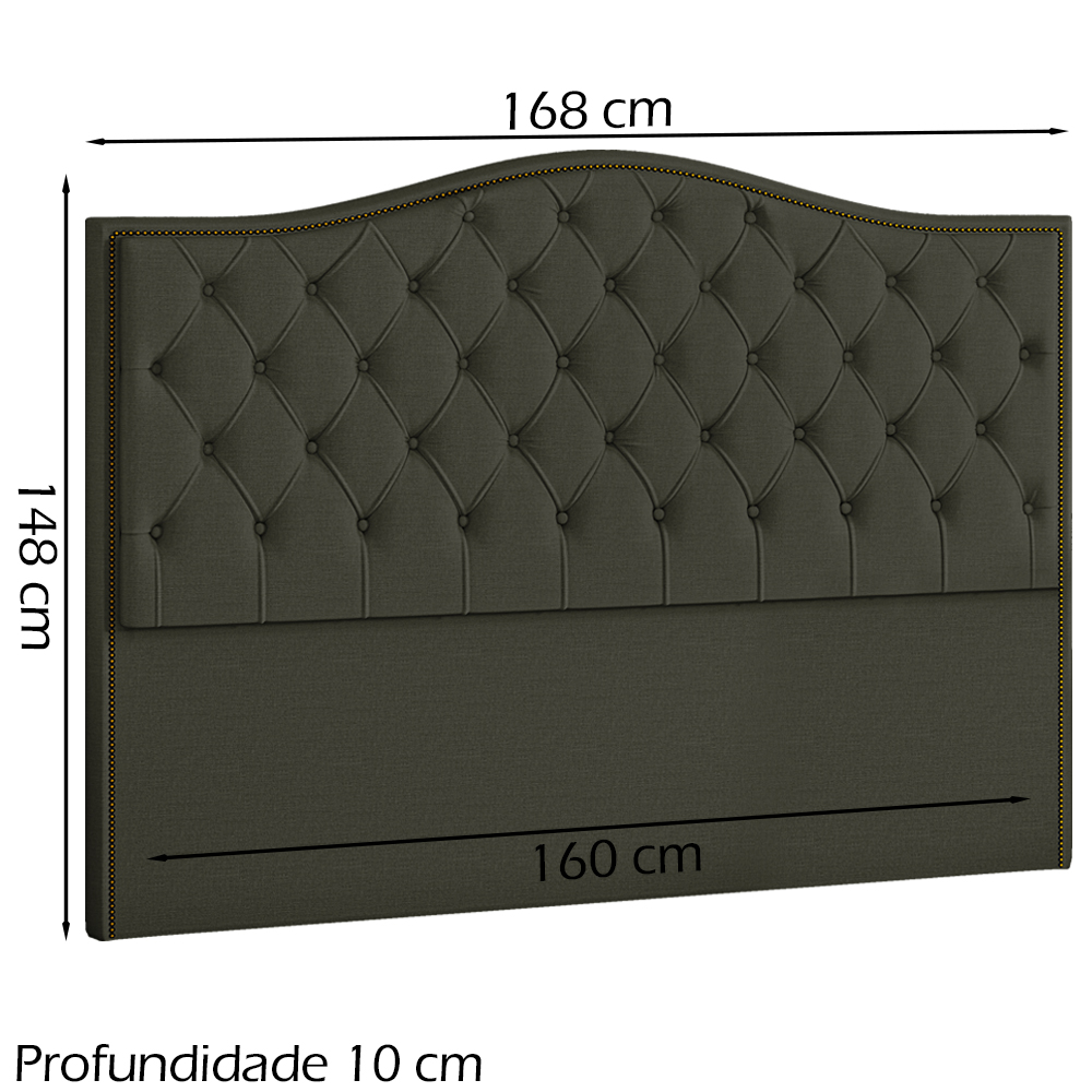 Cabeceira Queen 160 cm Vien Linho SL 74 Peer