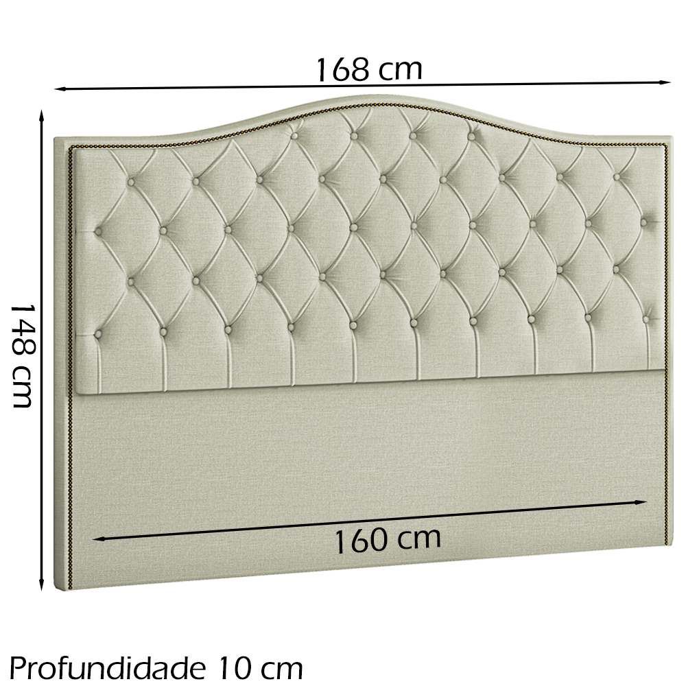 Cabeceira Queen 160 cm Vien Linho SL 76 Peer