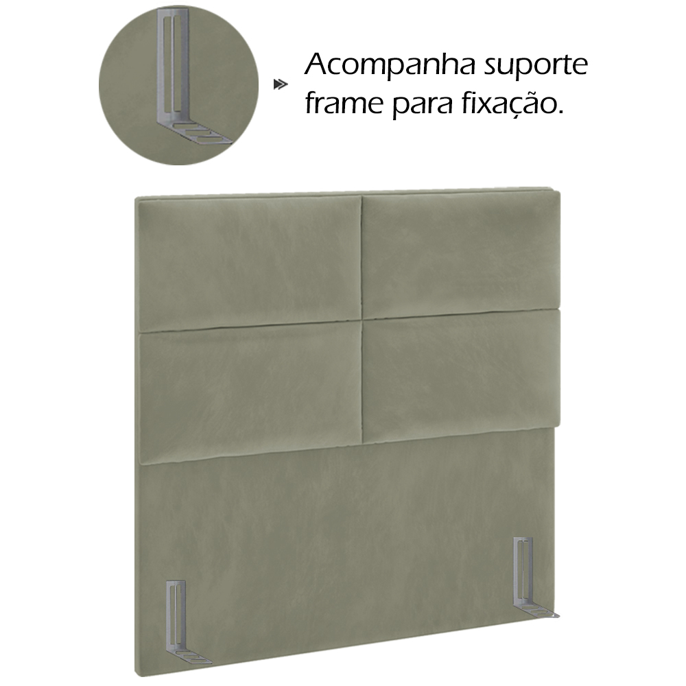 Cabeceira Solteiro 90 cm Barcel Veludo SL 940 Peer