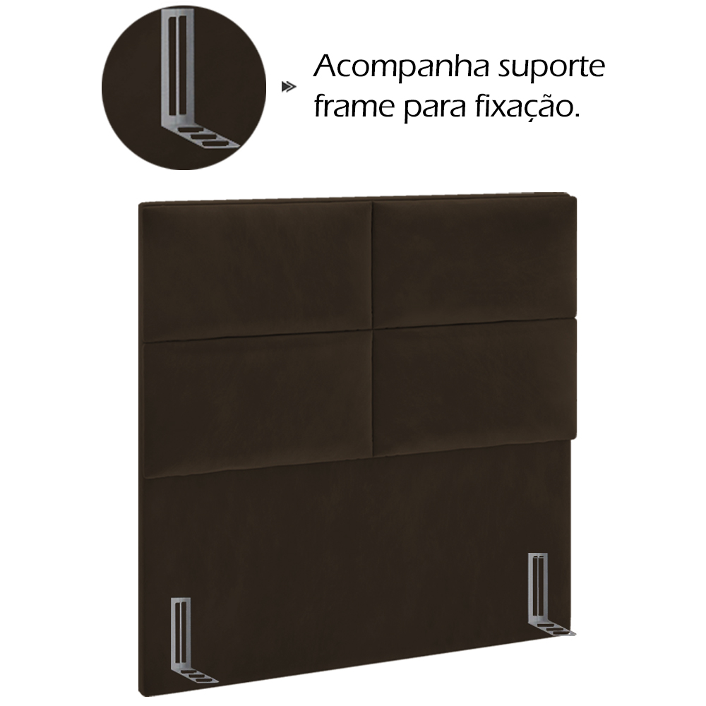 Cabeceira Solteiro 90 cm Barcel Veludo SL 942 Peer
