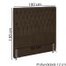 Cabeceira Solteiro 90 cm Firezz Veludo SL 942 Peer