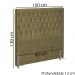 Cabeceira Solteiro 90 cm Firezz Veludo SL 945 Peer