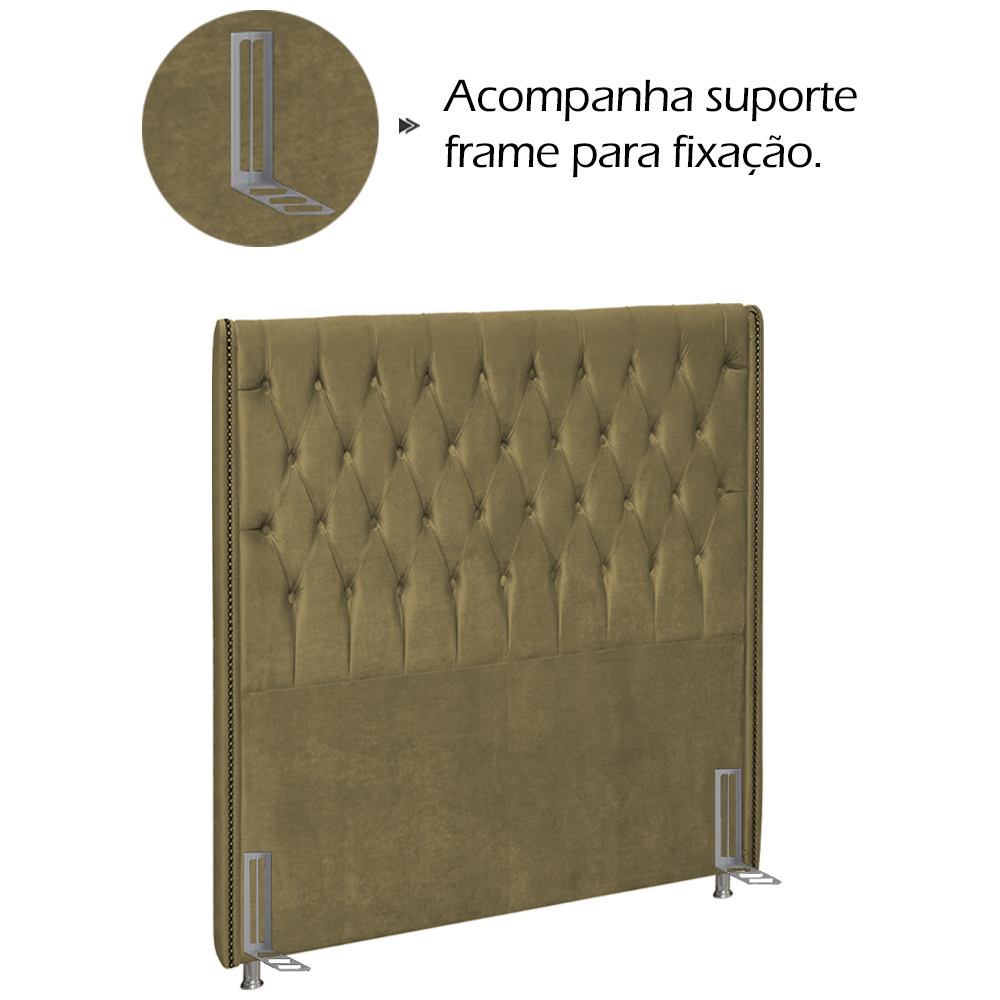 Cabeceira Solteiro 90 cm Firezz Veludo SL 945 Peer