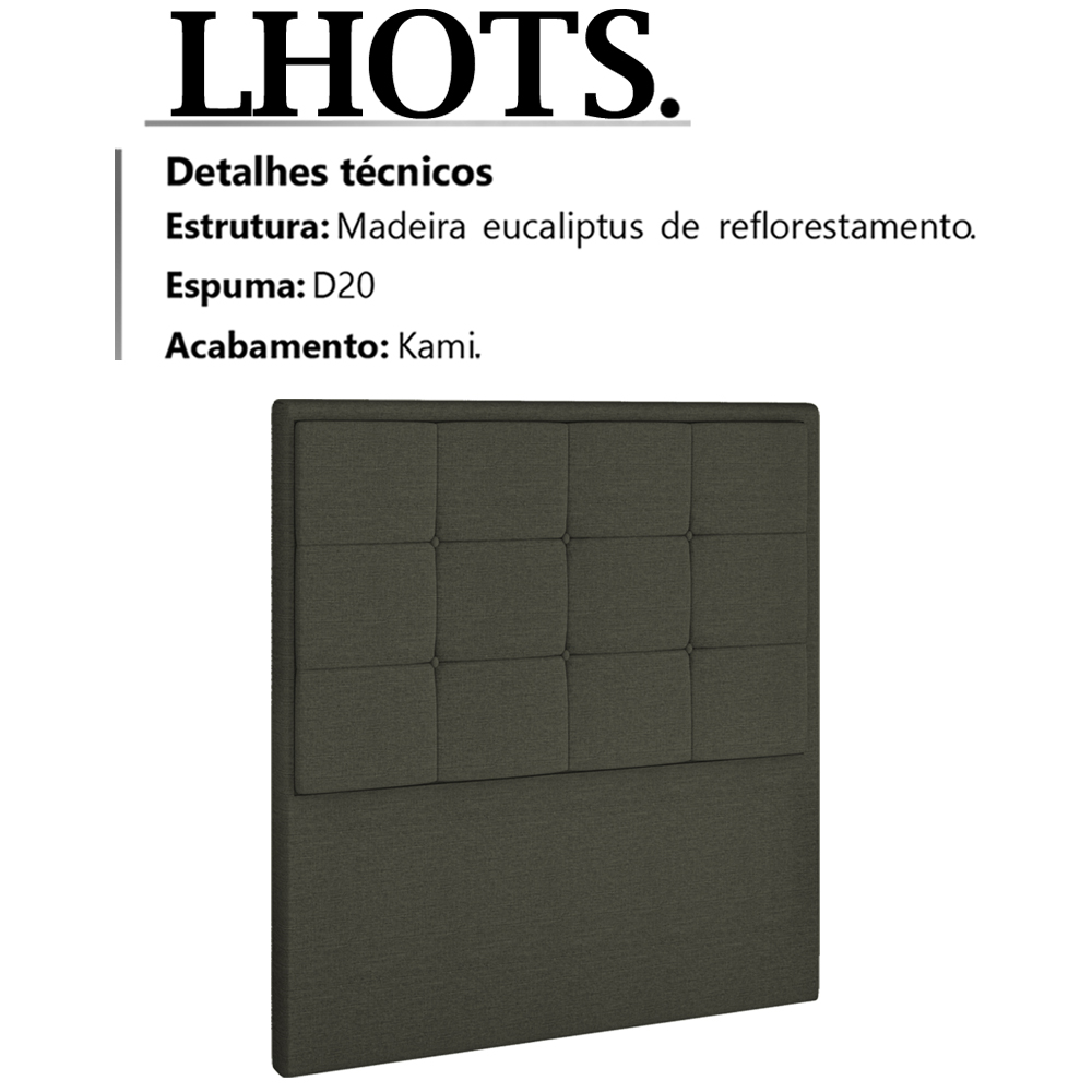 Cabeceira Solteiro 90 cm Lhots Linho SL 74 Peer
