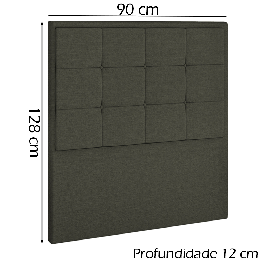 Cabeceira Solteiro 90 cm Lhots Linho SL 74 Peer