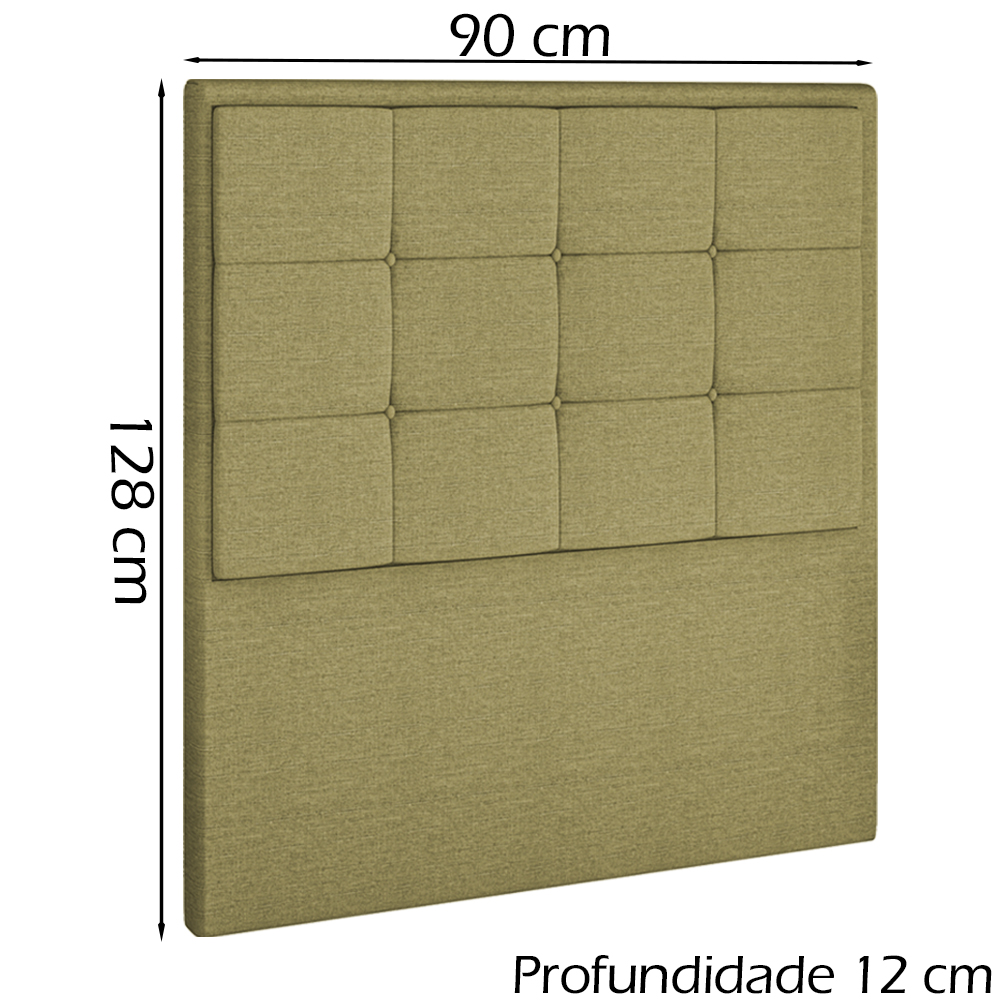 Cabeceira Solteiro 90 cm Lhots Linho SL 75 Peer