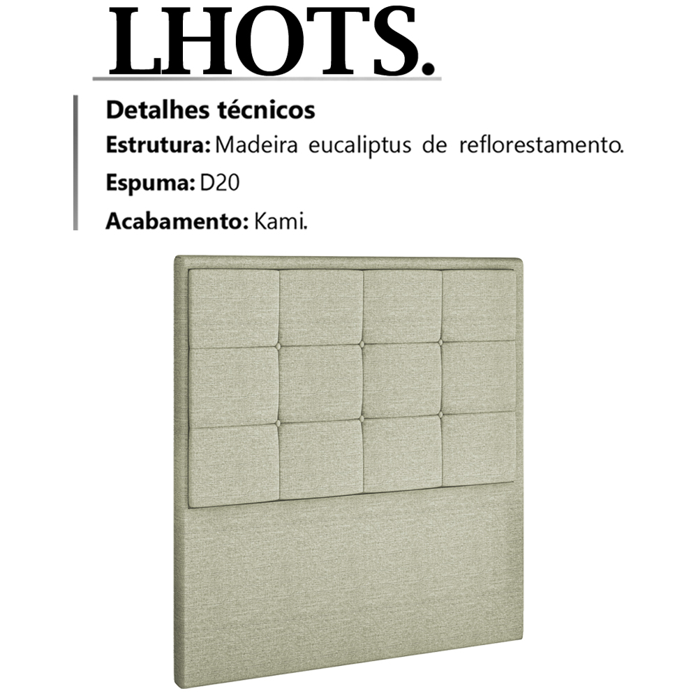 Cabeceira Solteiro 90 cm Lhots Linho SL 76 Peer