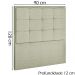 Cabeceira Solteiro 90 cm Lhots Linho SL 76 Peer