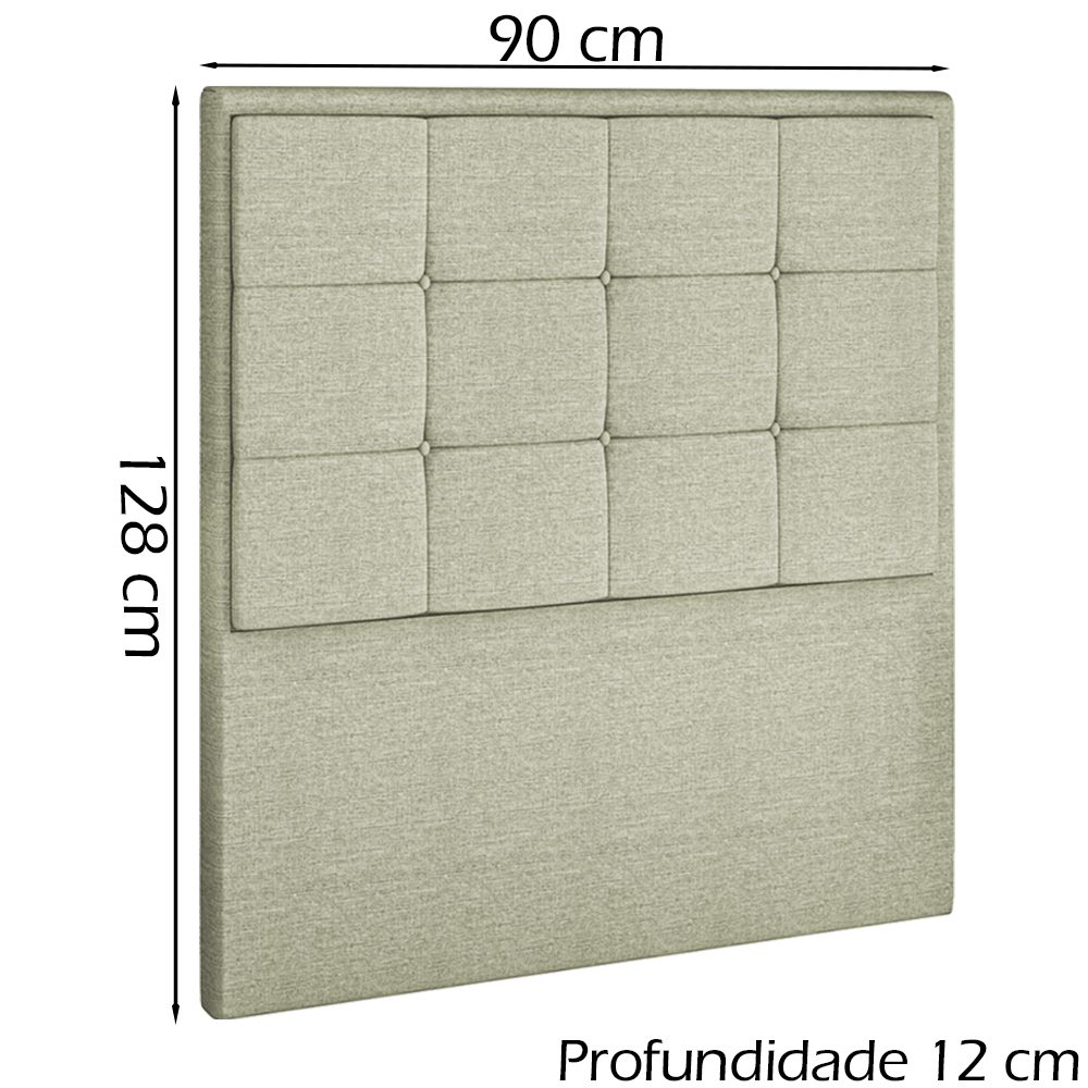 Cabeceira Solteiro 90 cm Lhots Linho SL 76 Peer