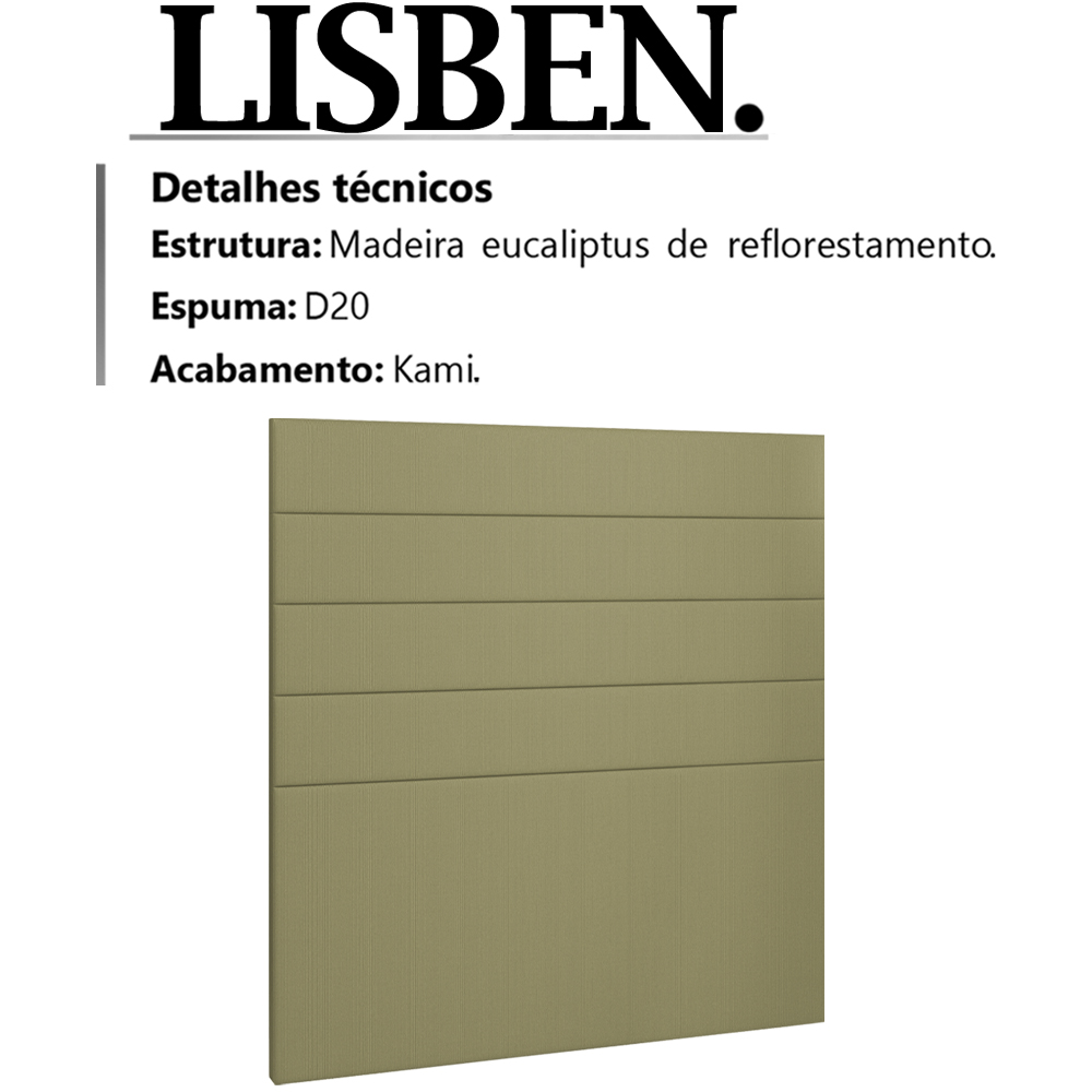 Cabeceira Solteiro 90 cm Lisben Linho SL 75 Peer