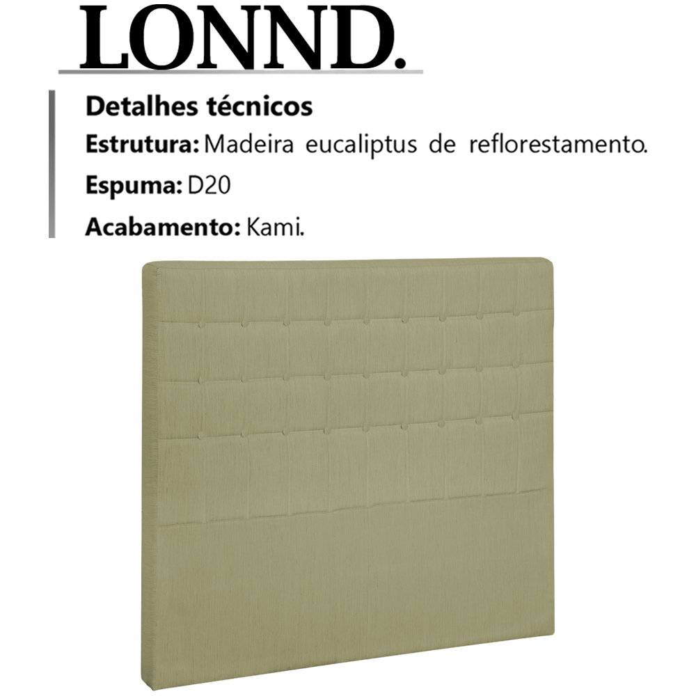 Cabeceira Solteiro 90 cm Lonnd Linho SL 75 Peer