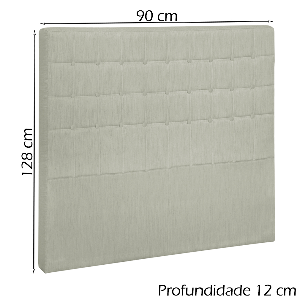 Cabeceira Solteiro 90 cm Lonnd Linho SL 76 Peer