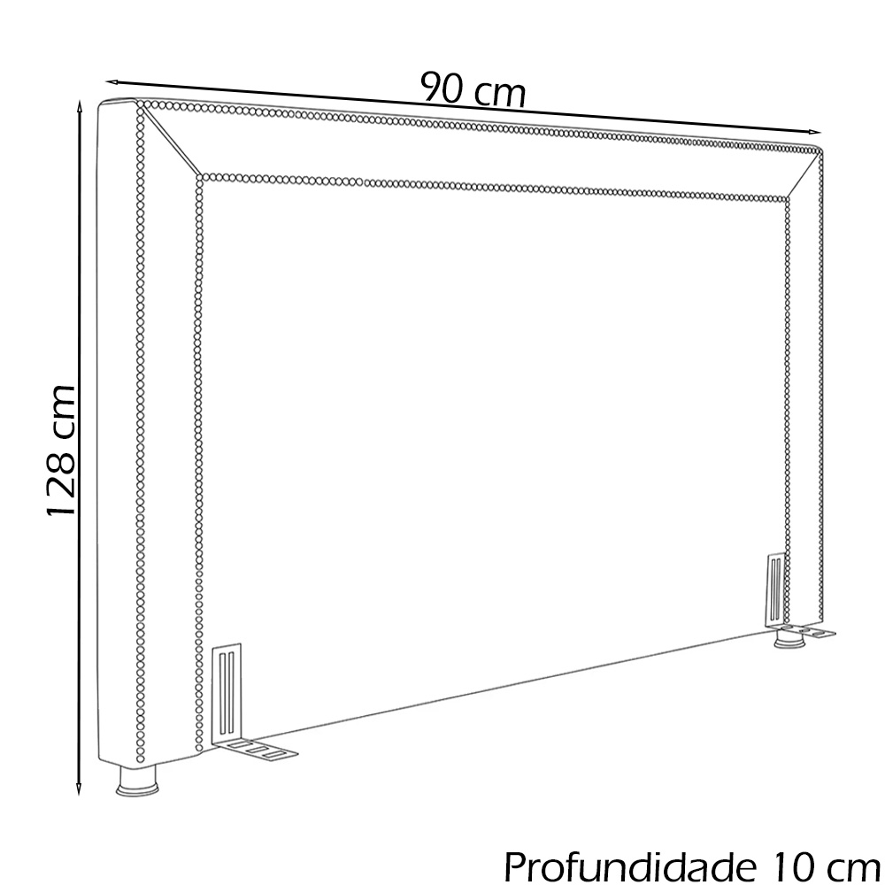 Cabeceira Solteiro 90 cm Mali Corano TCS 357 Peer