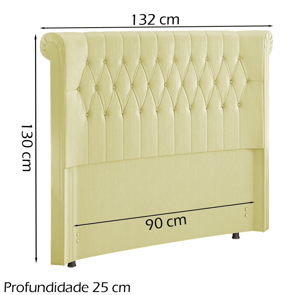 Cabeceira Solteiro 90 cm Mirag Corano TCS 350 Peer