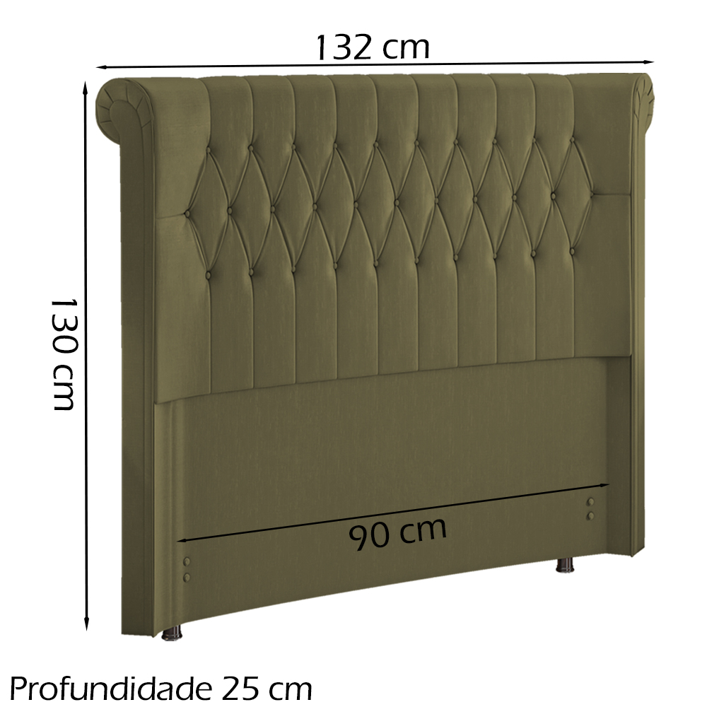Cabeceira Solteiro 90 cm Mirag Corano TCS 357 Peer