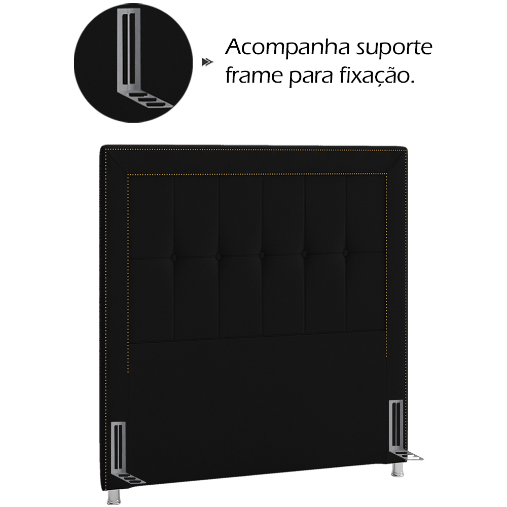 Cabeceira Solteiro 90 cm Napoll Veludo SL 944 Peer