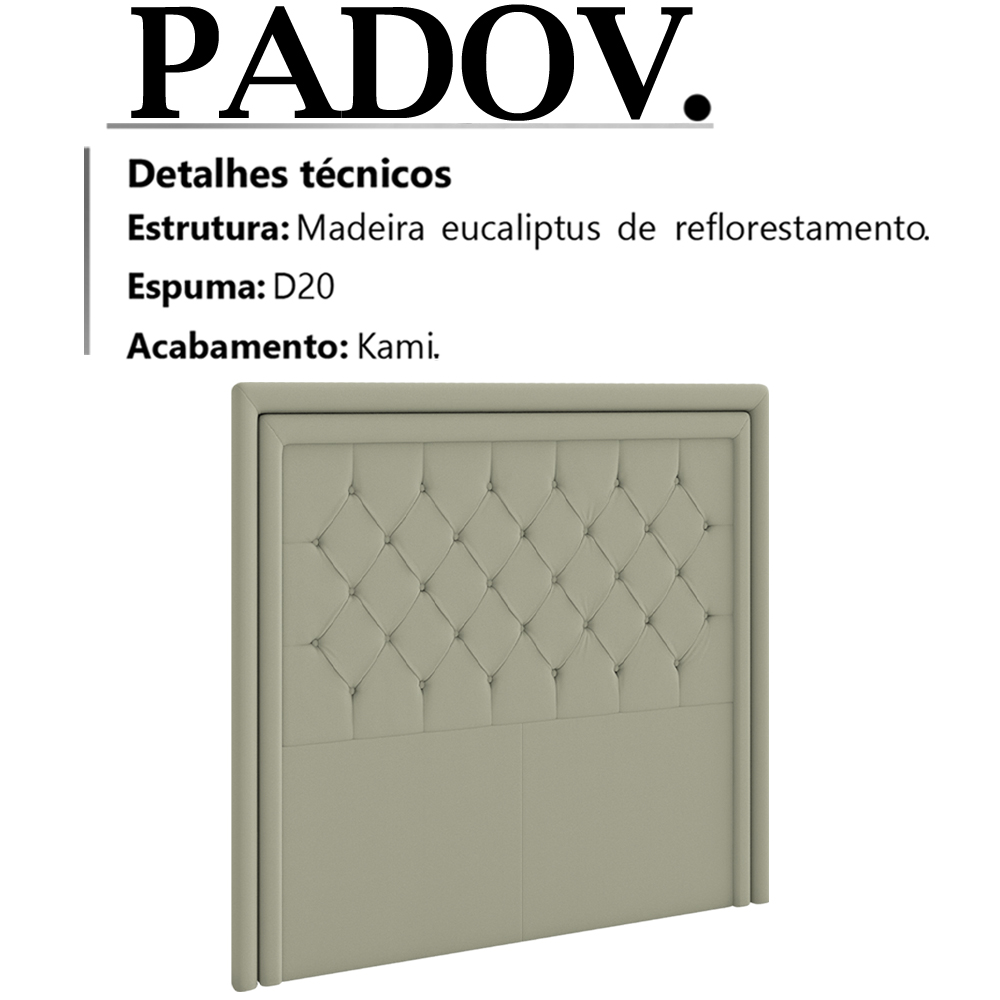 Cabeceira Solteiro 90 cm Padov Veludo SL 940 Peer