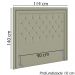 Cabeceira Solteiro 90 cm Padov Veludo SL 940 Peer