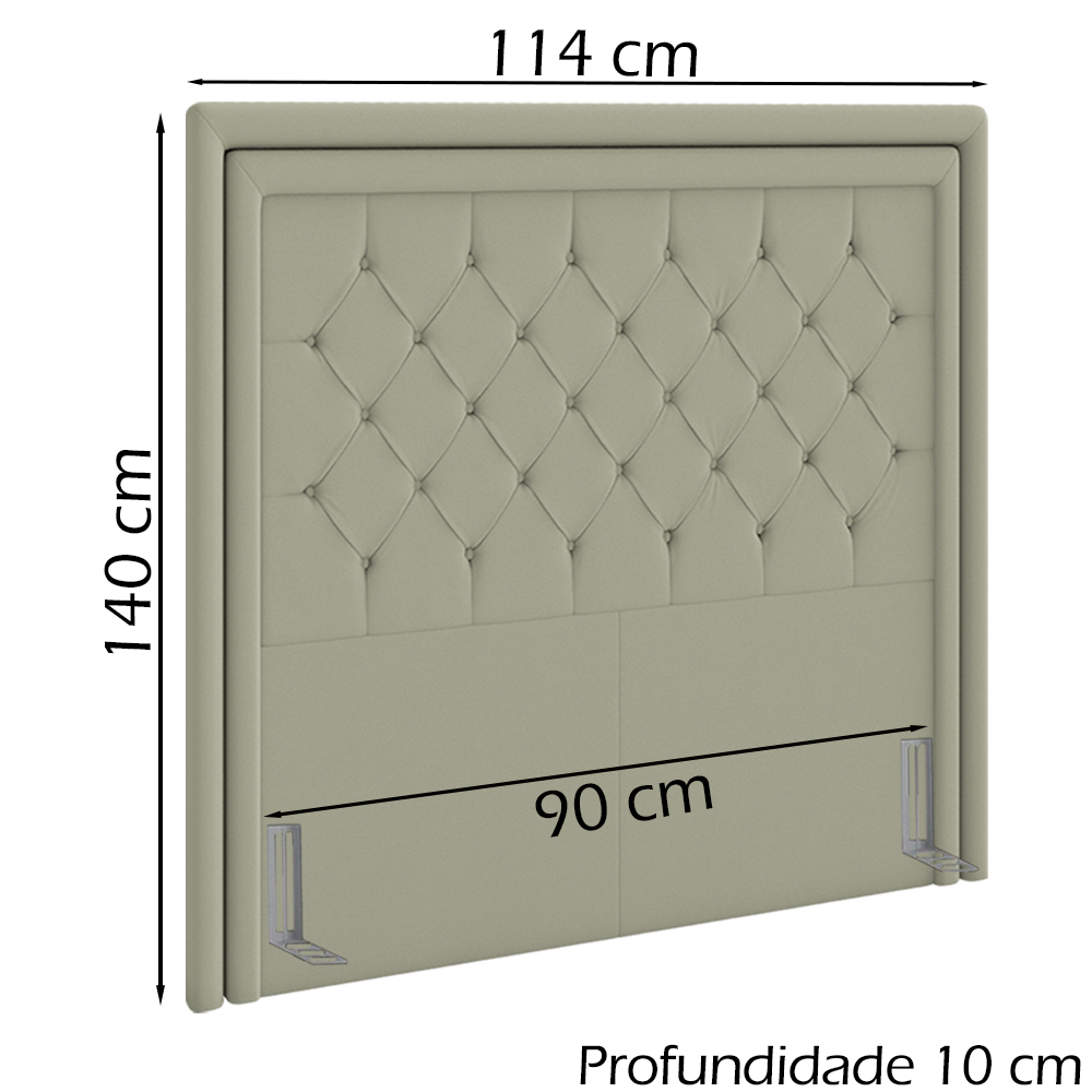 Cabeceira Solteiro 90 cm Padov Veludo SL 940 Peer